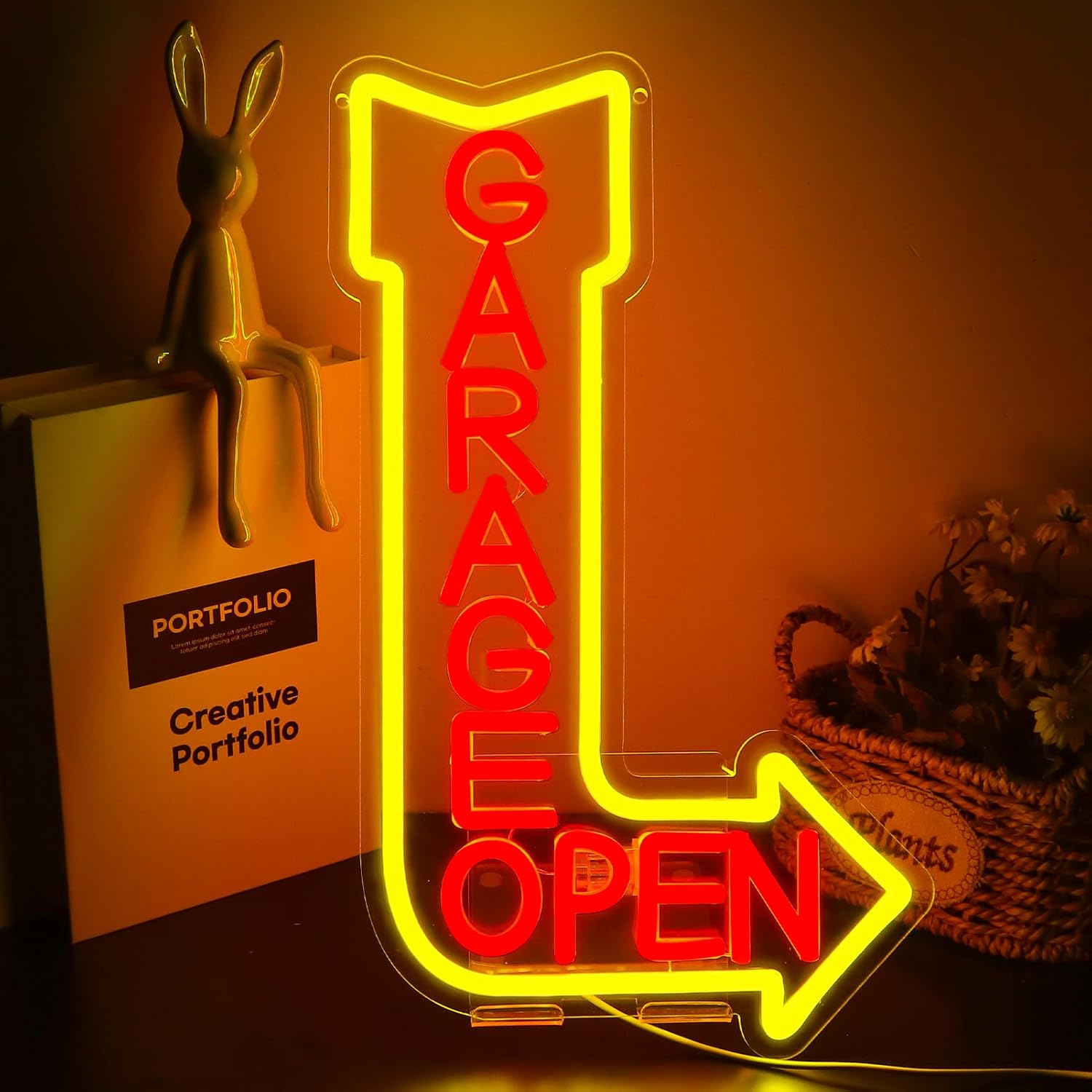  Garage Open Neon Sign USB Po - Auto Repair Shop Open recension och pris