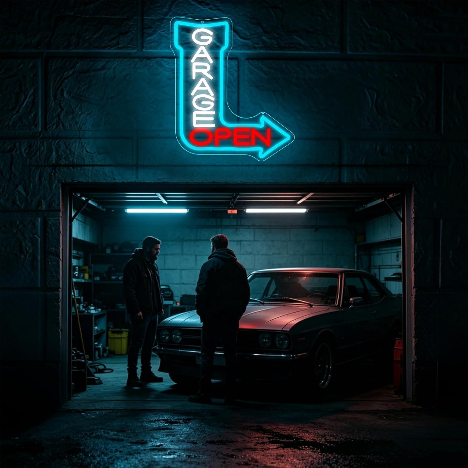 Garage Open Arrow Neon Sign Us - Auto Repair Shop Open recension och pris