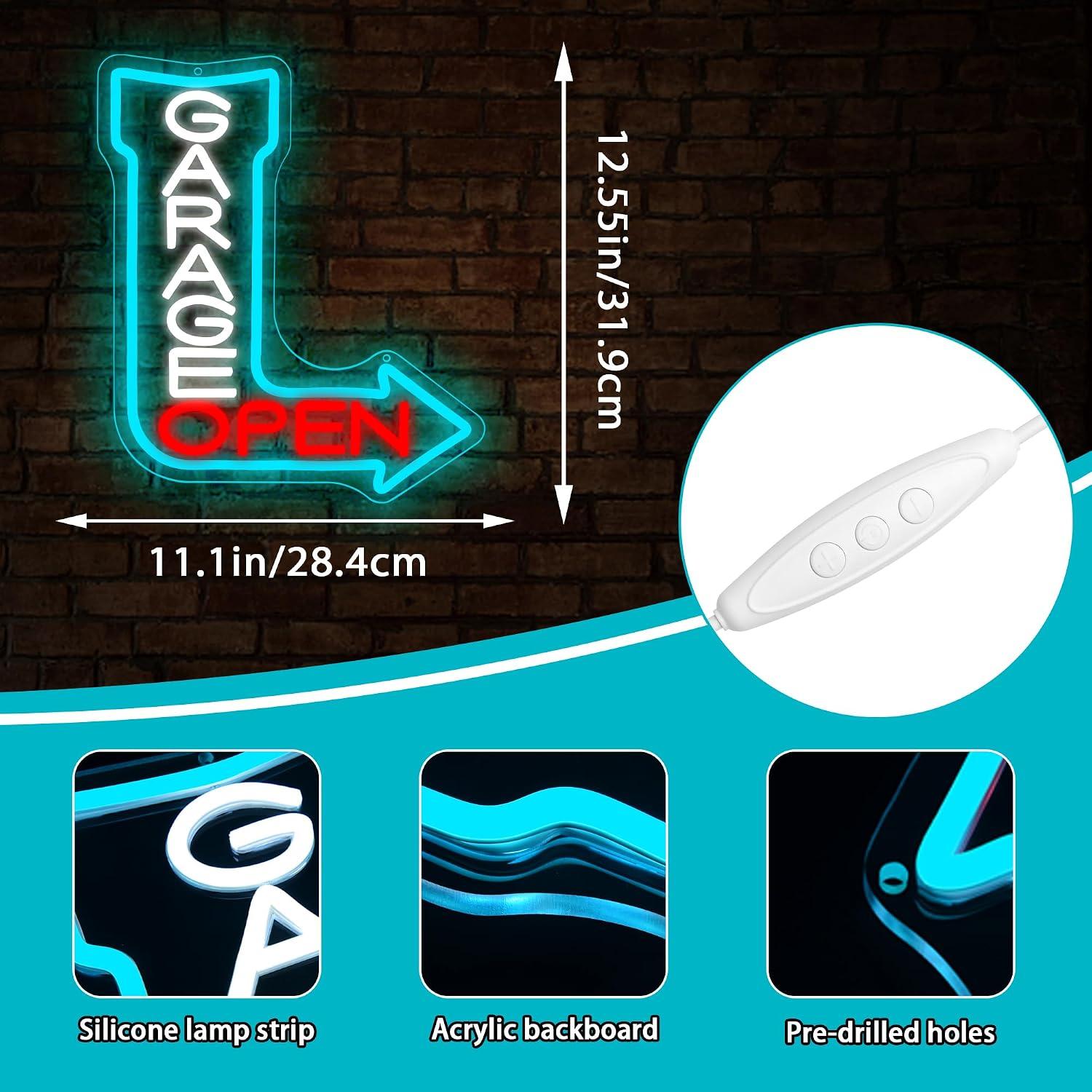 Garage Open Arrow Neon Sign Us - Auto Repair Shop Open recension och pris