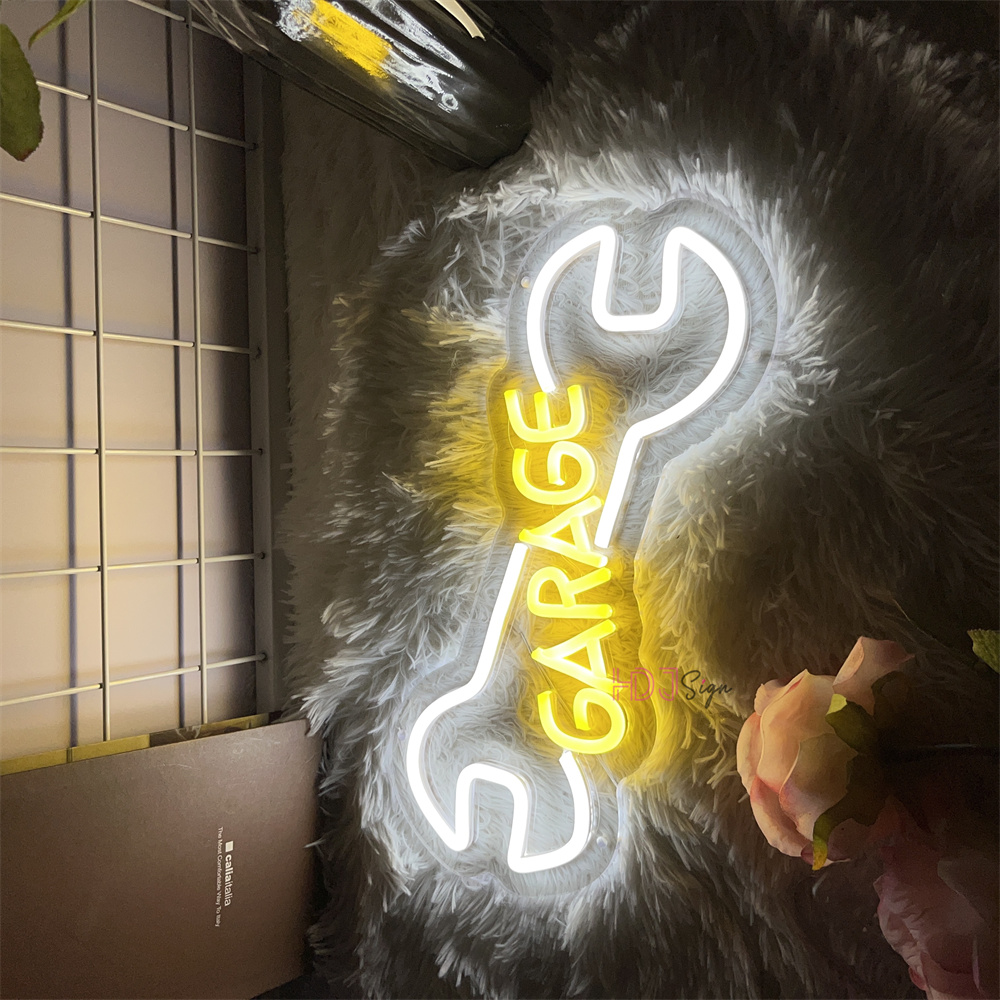 Garage Neon Sign Car Check Aut - Auto Repair Shop Open recension och pris